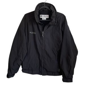 Vintage Columbia Men's Outdoor Jacket Ripstop Sz M Black Lined Gorpcore Retro